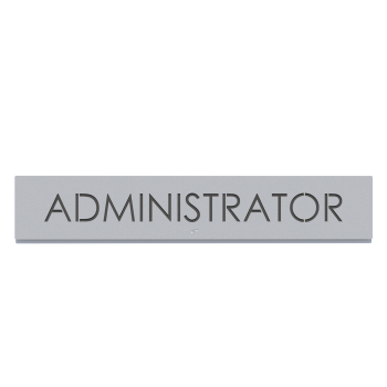 Πινακίδα ADMINISTATOR - Γκρι Ανοιχτό Σαγρέ|#|Μαύρο Σαγρέ|#|Λευκό Σαγρέ|#|Γκρι Σαγρέ|#|Μπλε Σαγρέ|#|Καφέ Σαγρέ|#|Χρυσό Γυαλιστερό|#|Μπρονζέ|#|Γκρι Μπεζ Σαγρέ|#|Μπεζ Σαγρέ