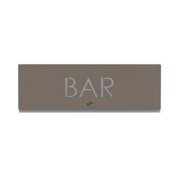 Πινακίδα BAR - Γκρι Ανοιχτό Σαγρέ|#|Μαύρο Σαγρέ|#|Λευκό Σαγρέ|#|Γκρι Σαγρέ|#|Μπλε Σαγρέ|#|Καφέ Σαγρέ|#|Χρυσό Γυαλιστερό|#|Μπρονζέ|#|Γκρι Μπεζ Σαγρέ|#|Μπεζ Σαγρέ